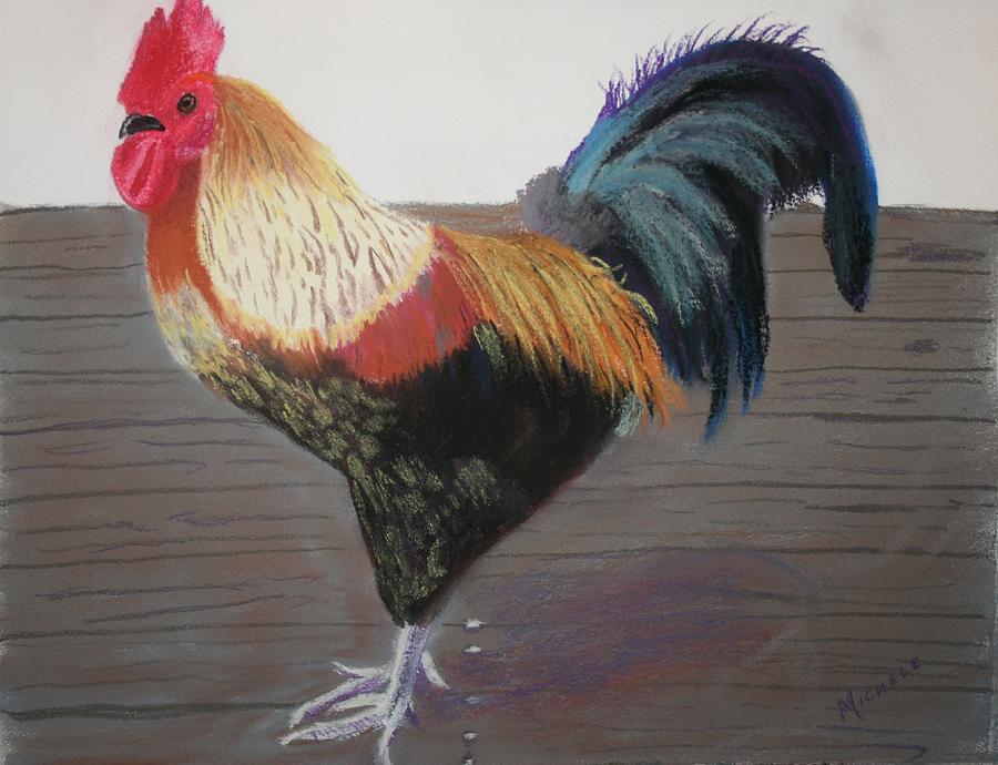 Hen Pecked Pastel by Michele Turney