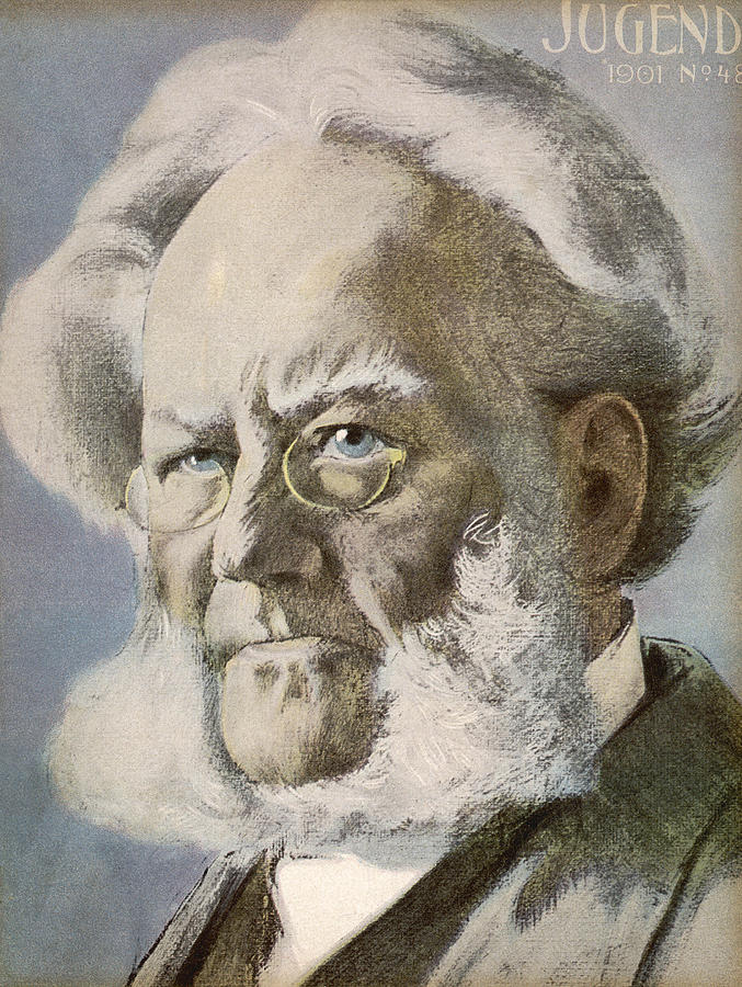 Henrik Drawing - Henrik Ibsen  Norwegian Writer #2 by Mary Evans Picture Library