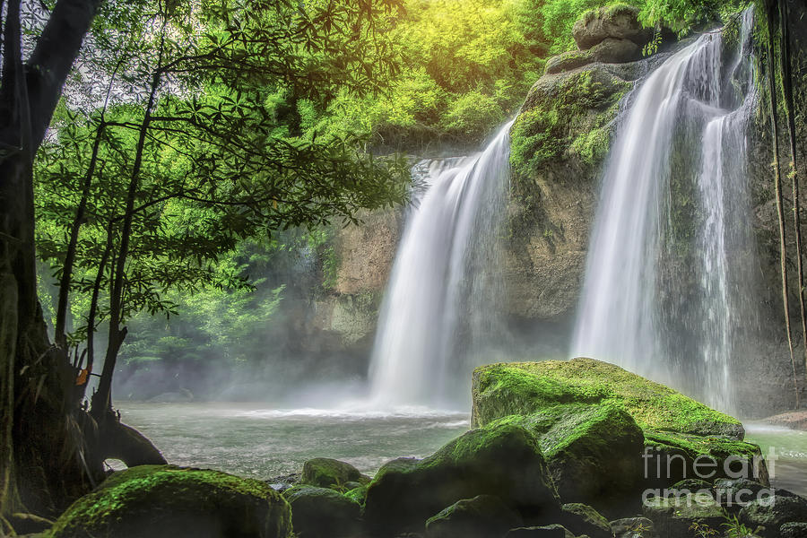 Summer Photograph - Heo Suwat Waterfall  #2 by Anek Suwannaphoom