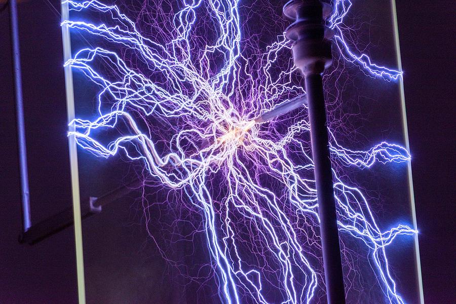 Car Photograph - High Voltage Electrical Discharge #2 by David Parker