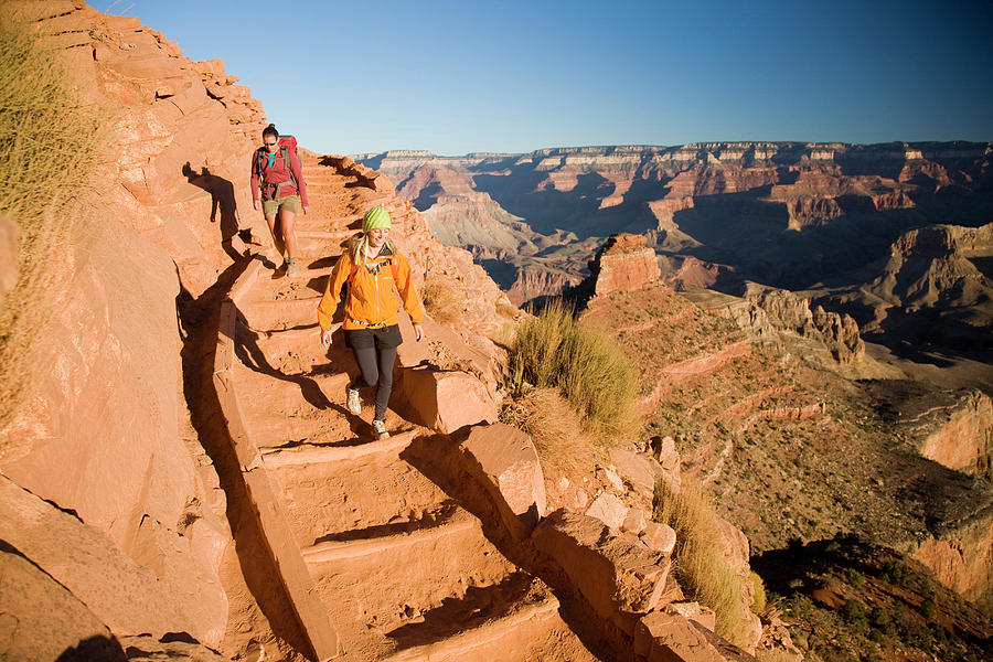 Hiking The South Kaibab Trail Photograph by Justin Bailie - Fine Art ...