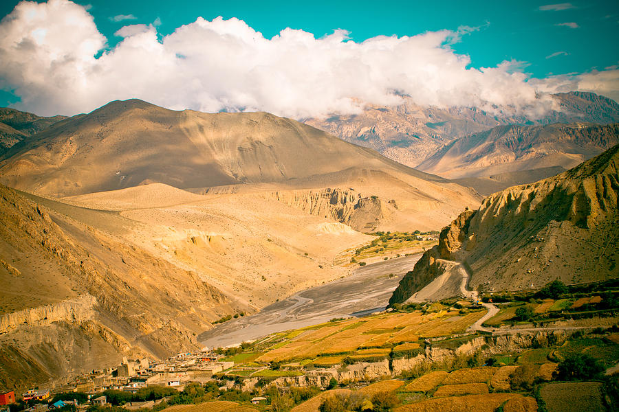 Nature Photograph - Himalayas road to Upper Mustang #2 by Raimond Klavins