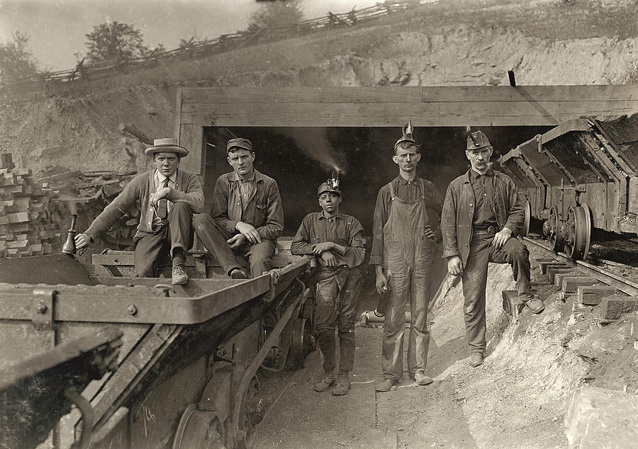 Hine Coal Miners, 1908 #2 Photograph by Granger