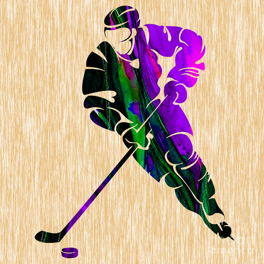 Hockey #2 Mixed Media by Marvin Blaine