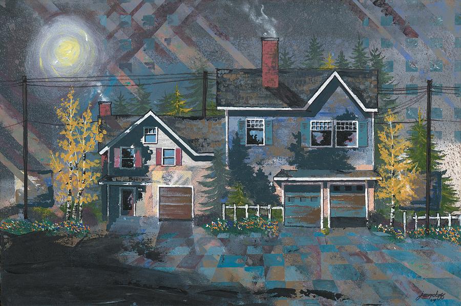 Abstract Painting - Home in the Suburbs #2 by John Wyckoff