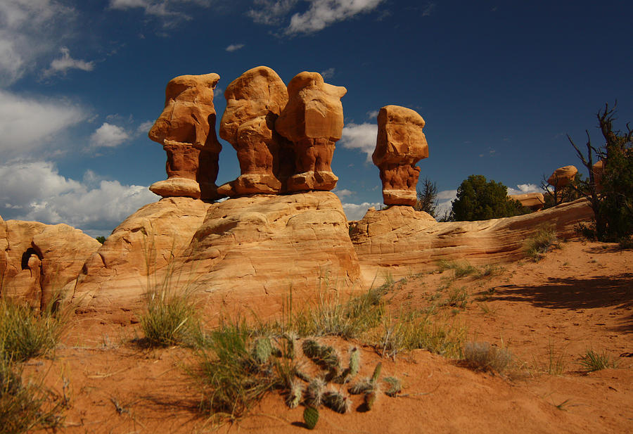 Hoodoos in Devils Garden in Grand Staircase Escalante National Monument #2 Photograph by Jean Clark