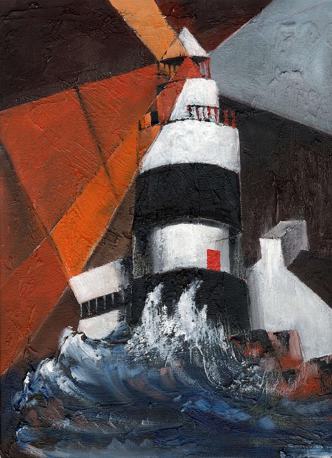 Hook Lighthouse  Wexford #3 Painting by Val Byrne