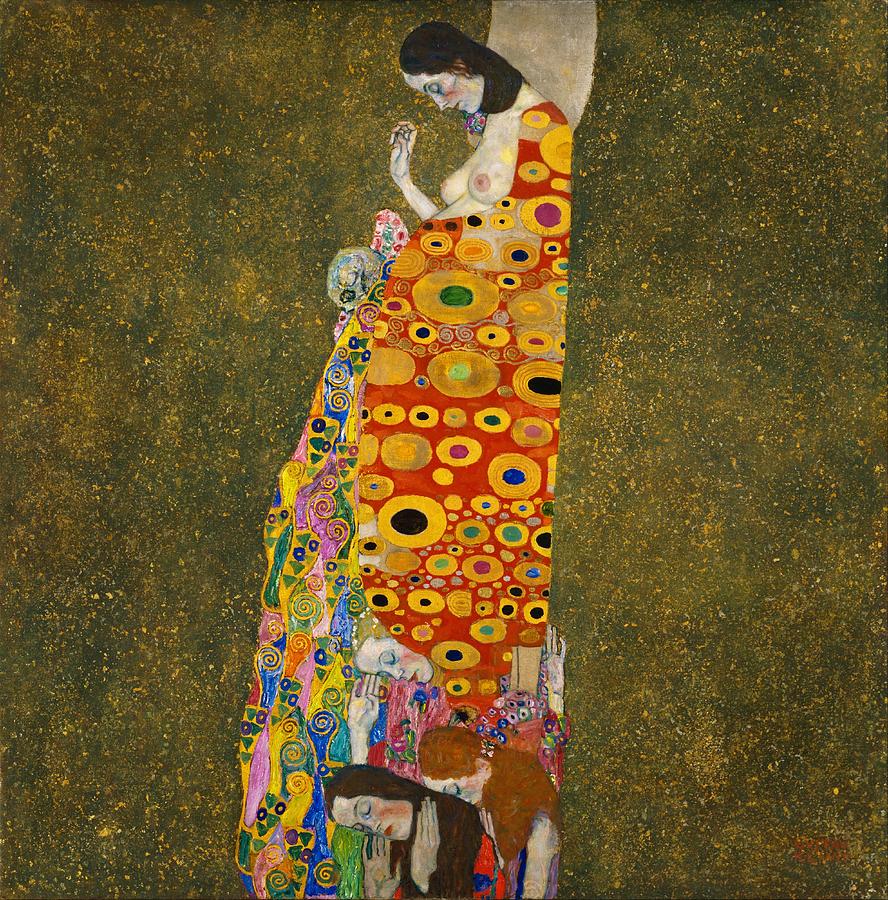 Hope II  #2 Painting by Gustav Klimt