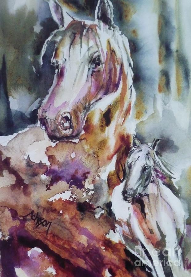 Horse Power #2 Painting by Donna Acheson-Juillet