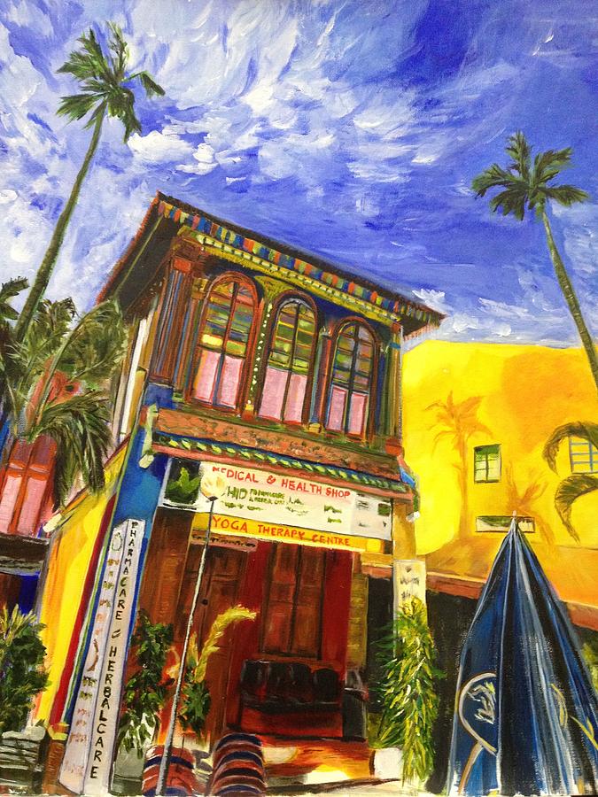 House of the Rising Palms Painting by Belinda Low