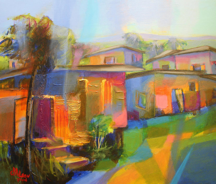 Houses Painting by Cynthia McLean