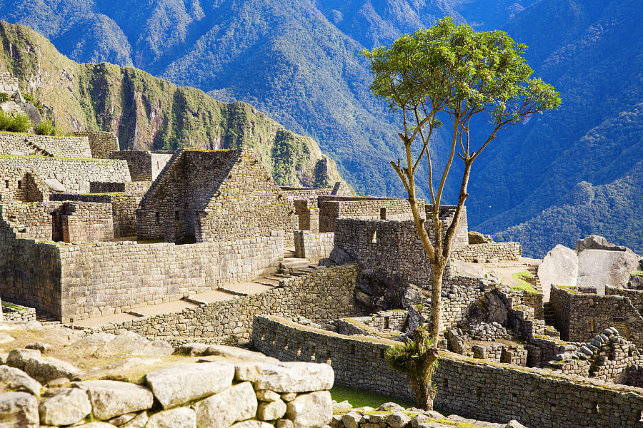 Inca houses of Machu Picchu Photograph by Alexey Stiop