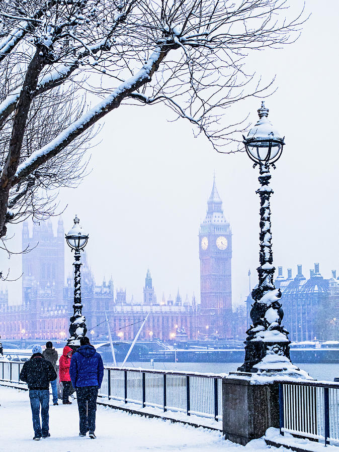 Houses Of Parliament In The Snow #2 Photograph by Doug Armand