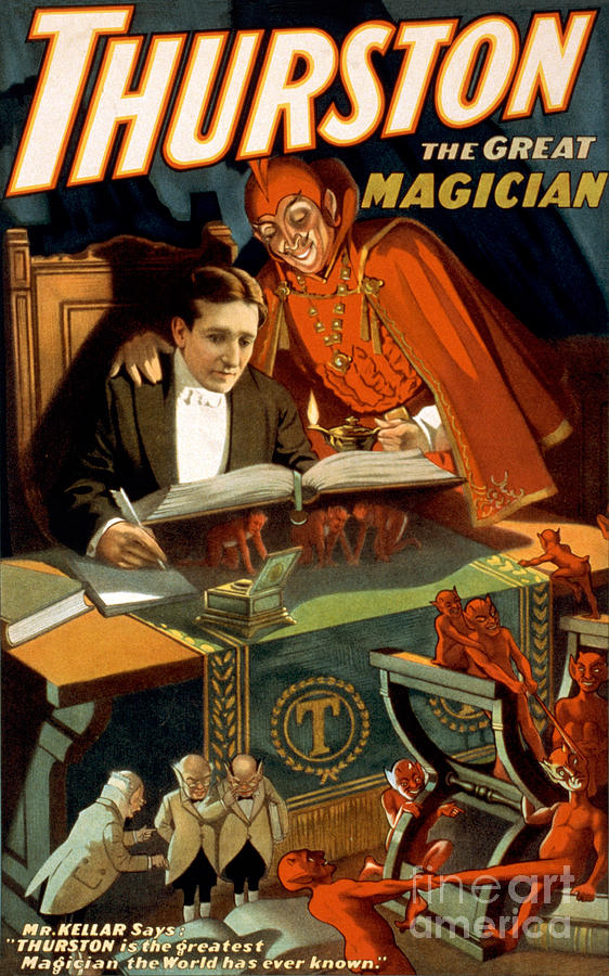 Magic Photograph - Howard Thurston, American Magician #2 by Photo Researchers
