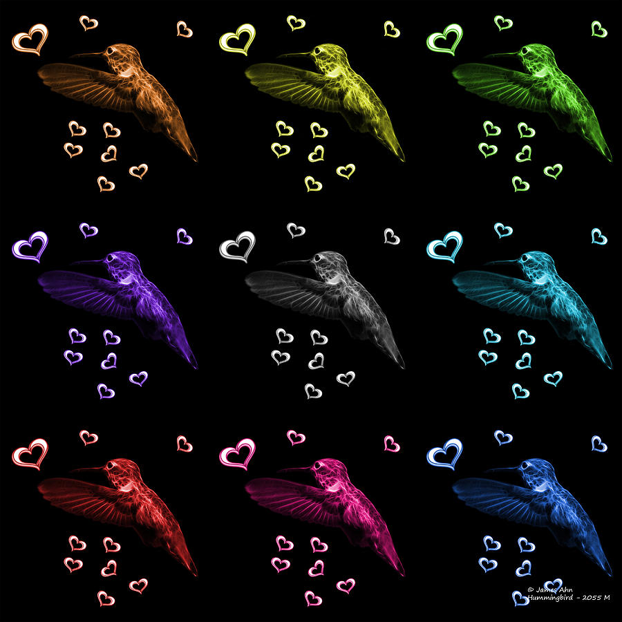 Hummingbird Pop Art - 2055 F M - BB Digital Art by James Ahn