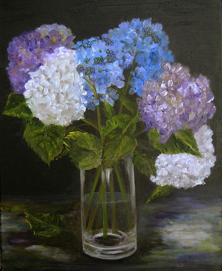 Hydrangeas #2 Painting by Aurelia Nieves-Callwood