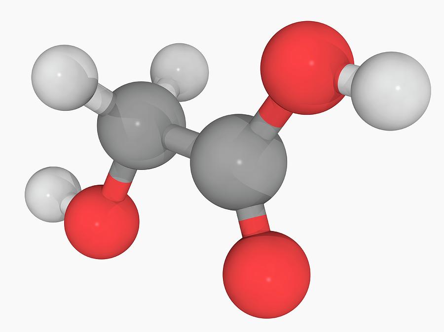 Hydroxyacetic Acid Molecule Photograph by Laguna Design/science Photo