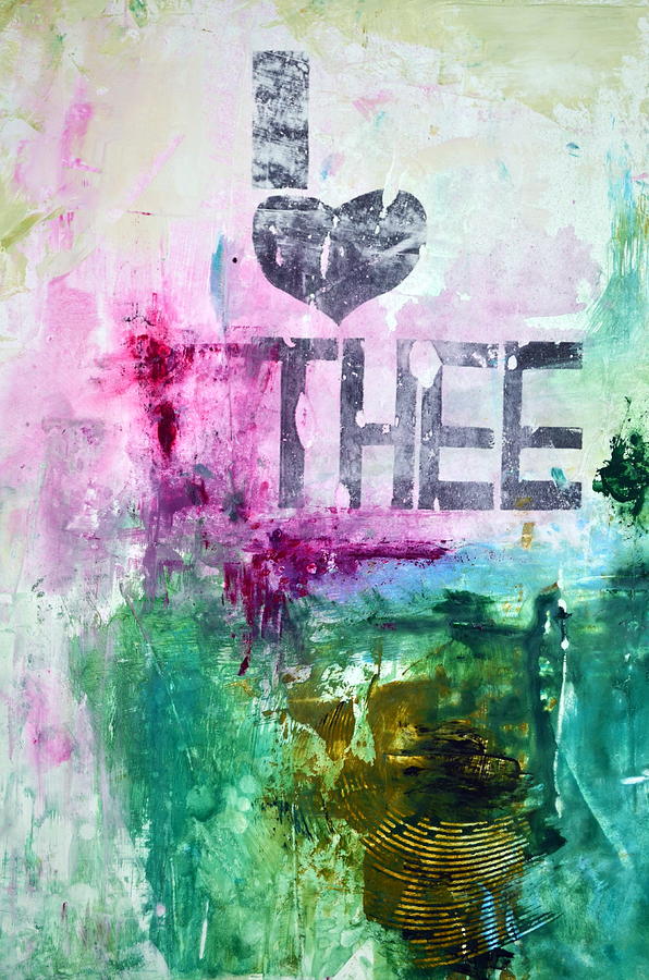 Abstract Painting - I Love Thee #1 by Ivan Guaderrama