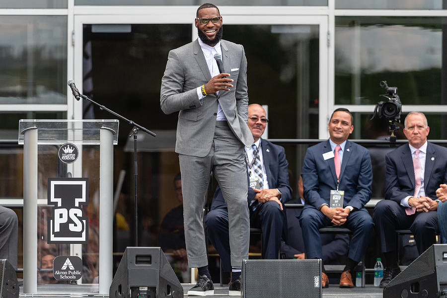 I Promise School Grand Opening Celebration With LeBron James #2 Photograph by Jason Miller