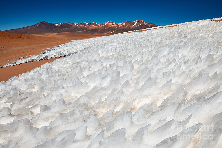 ice and snow structures in front of The Mountain of Seven Colors