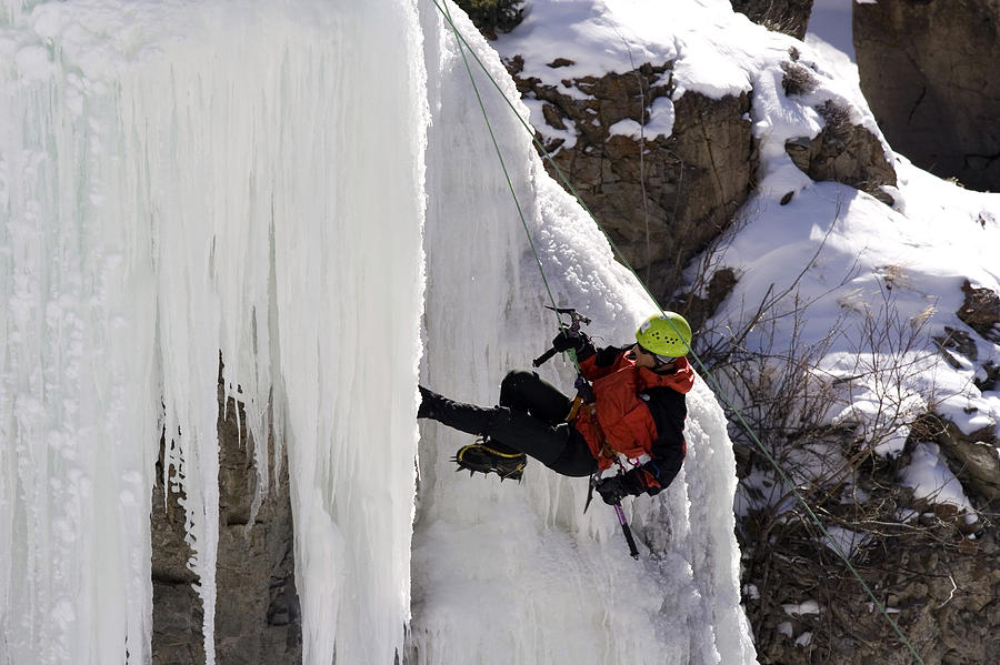 Ice Climbing #2 Photograph by Greg Ochocki