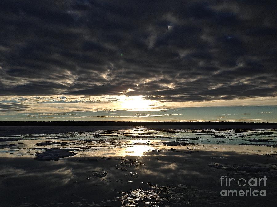 Sunset Photograph - Ice Sunset #1 by Leanne Matson