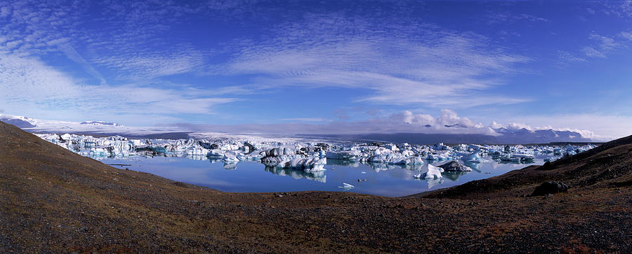 Horizontal Photograph - Icebergs, Jokulsarlon Glacial Lagoon #2 by Panoramic Images