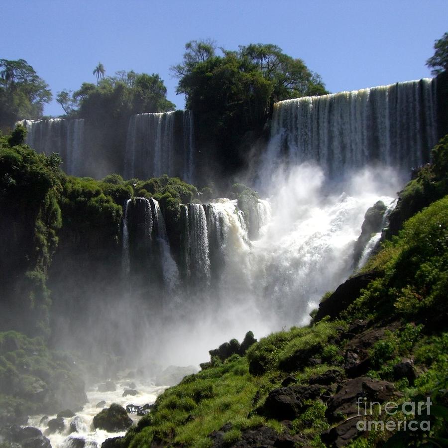 Waterfall Photograph - Iguassu Falls by Barbie Corbett-Newmin