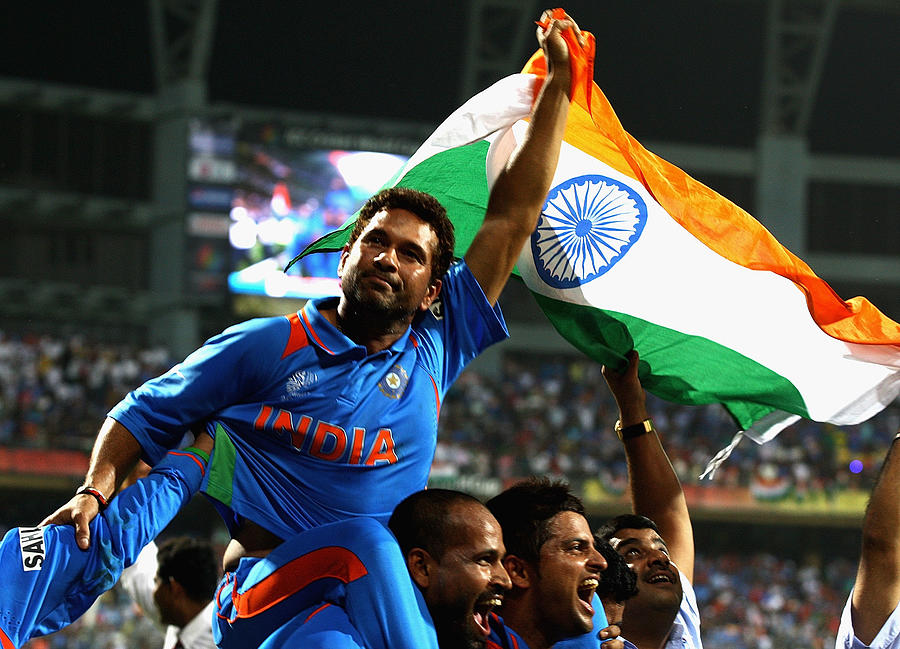 India v Sri Lanka - 2011 ICC World Cup Final #2 Photograph by Matthew Lewis