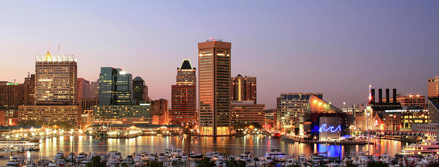 Inner Harbor And Baltimore Skyline by Hisham Ibrahim