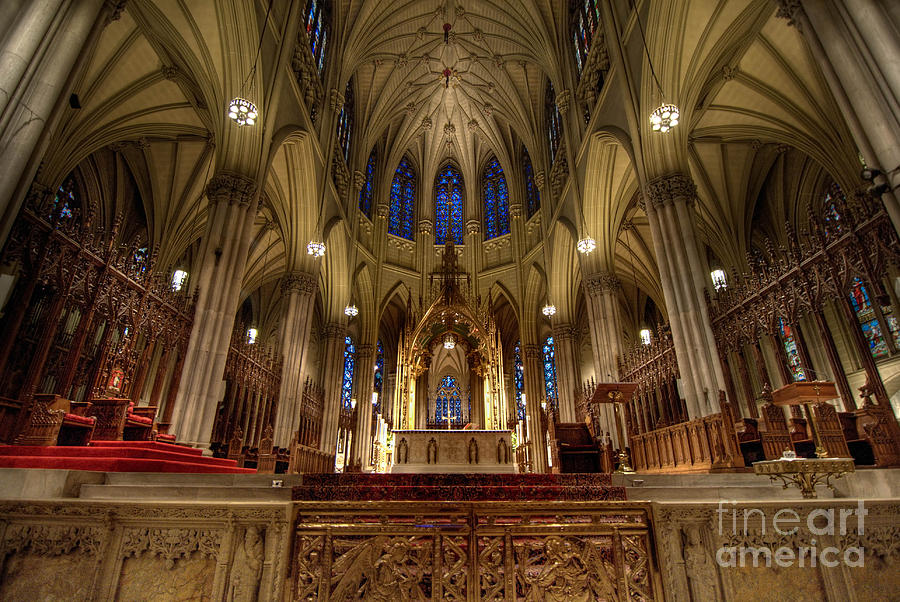 Architecture Photograph - Inside St Patricks Cathedral New York City #2 by Amy Cicconi