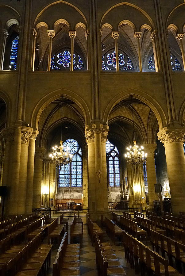 Interior Of Notre Dame Cathedral In Paris France #2 Photograph by Rick Rosenshein