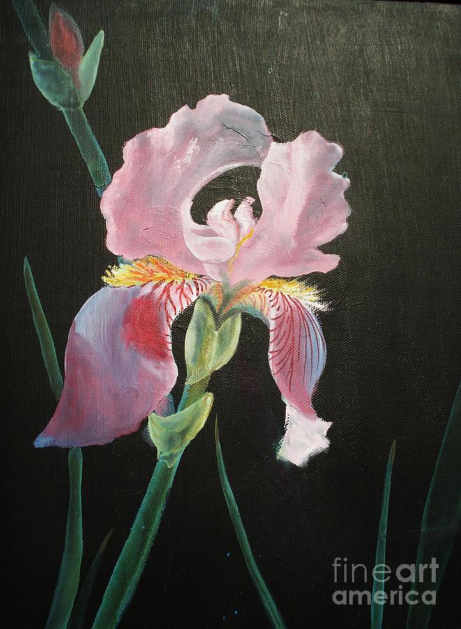 Iris 3 #2 Painting by Marilyn Jacobson