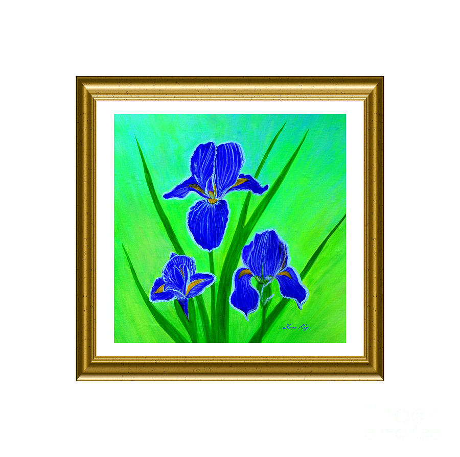 Iris Flowers. Inspirations Collection #1 Painting by Oksana Semenchenko