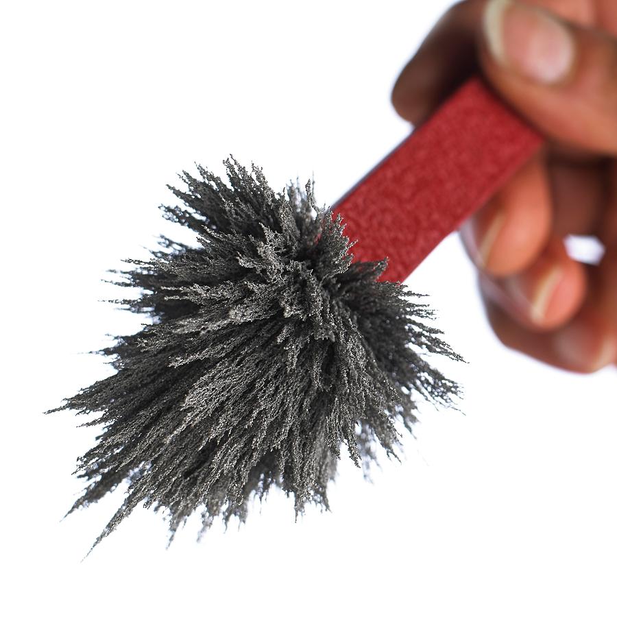  Iron  Filings On A Magnet  Photograph by Science Photo Library