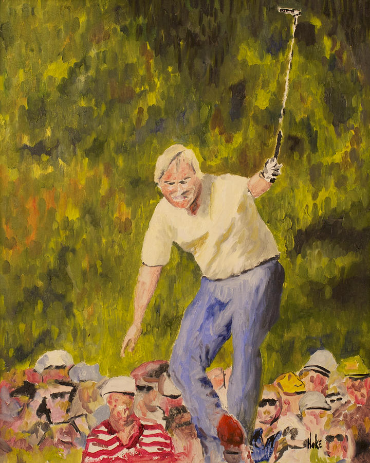 Jack at the Masters #2 Painting by Scott Hoke