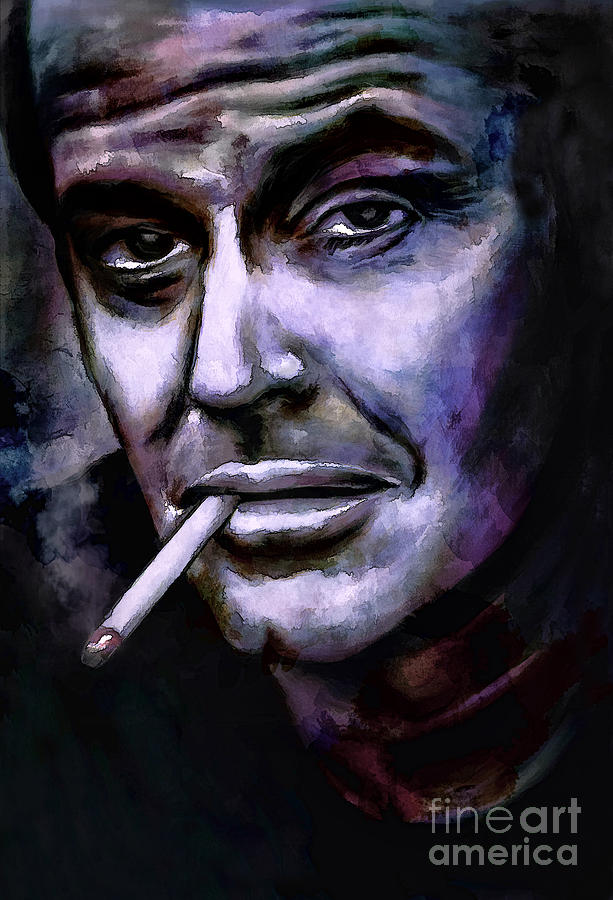 Jack Nicholson #2 Painting by Andrzej Szczerski