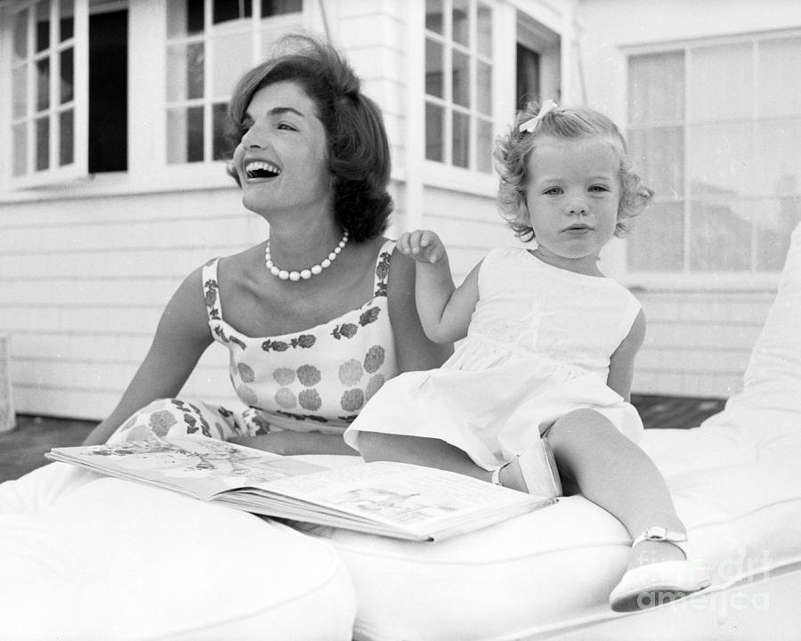 Jacqueline and Caroline Kennedy at Hyannis Port 1959 #2 Photograph by The Harrington Collection