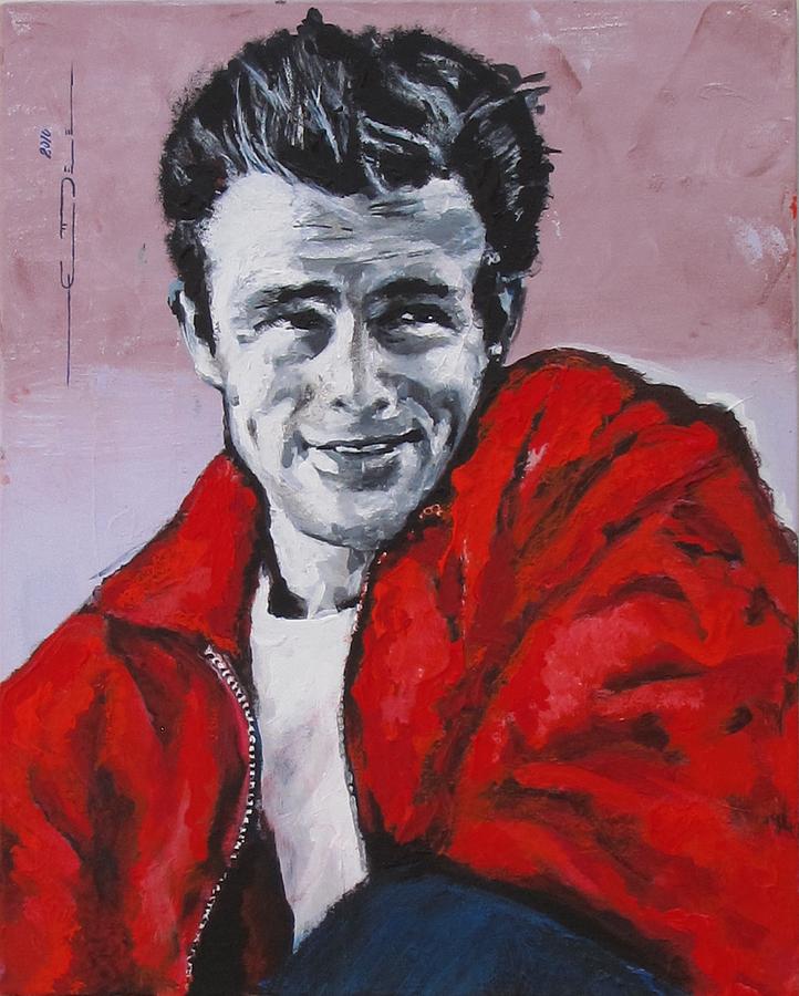 James Dean Without a Cause #2 Painting by Eric Dee