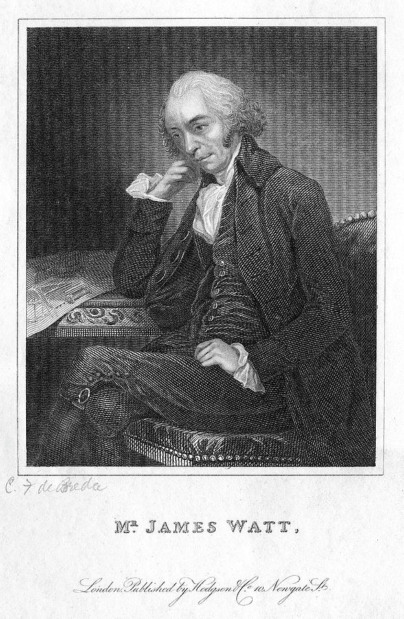 James Watt (1736 - 1819) Scottish Drawing by Mary Evans Picture Library ...