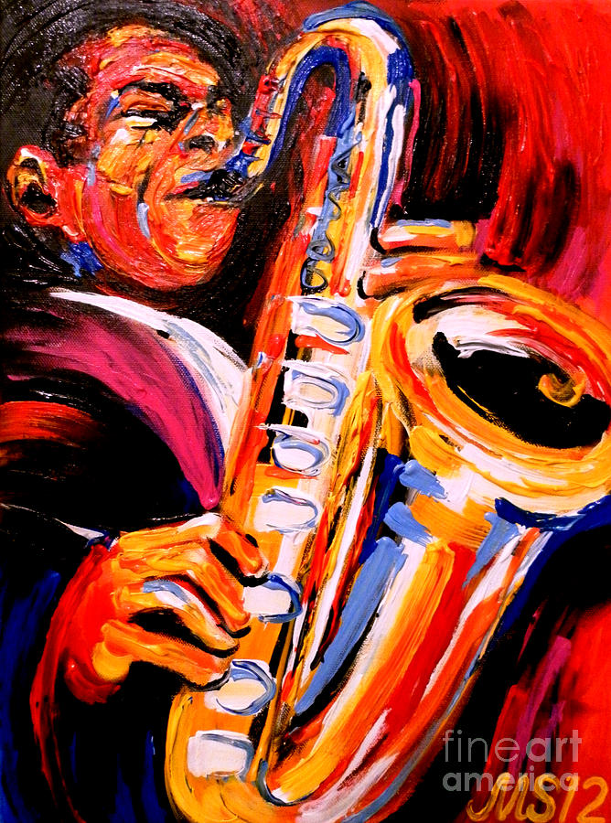 Jazz Man Painting - Jazz Man #2 by Marina Joy