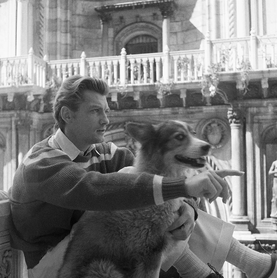 Jean Marais With A Dog #2 Photograph by Horst P. Horst