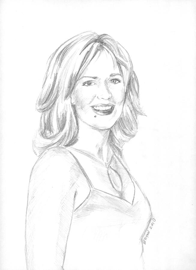 Jennifer #2 Drawing by Bryan Bustard