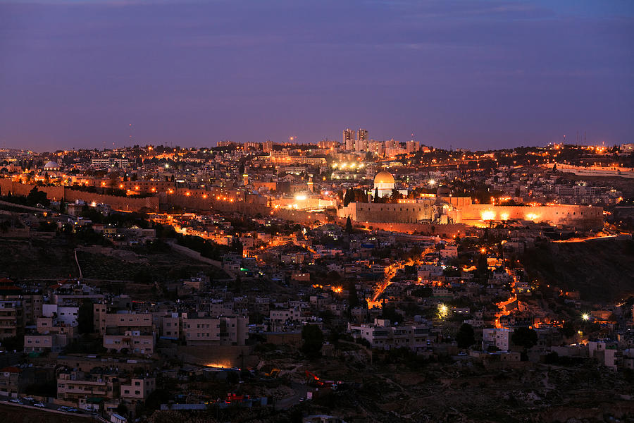 Jerusalem Old City at Night Photograph by Jonathan Gewirtz - Fine Art ...