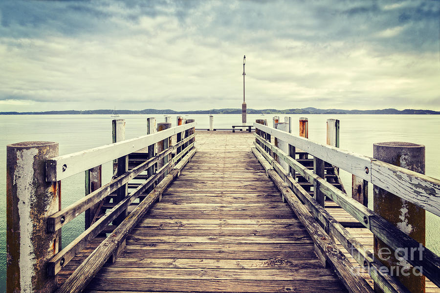 Pier Photograph - Jetty at Maraetai Beach Auckland New Zealand #2 by Colin and Linda McKie