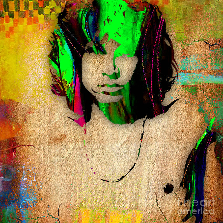 Jim Morrison Painting Mixed Media by Marvin Blaine - Fine Art America