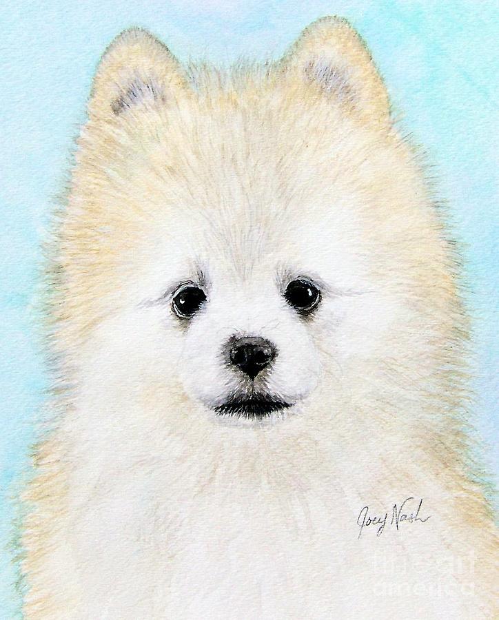 Pomeranian Painting - Jingles by Joey Nash
