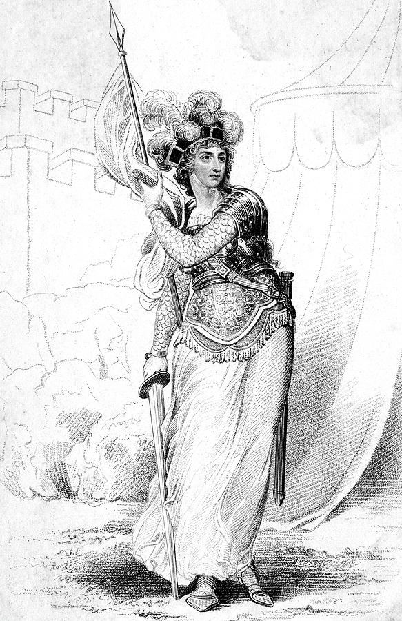 Feather Drawing - Joan Of Arc  French Heroine In Armour #2 by Mary Evans Picture Library