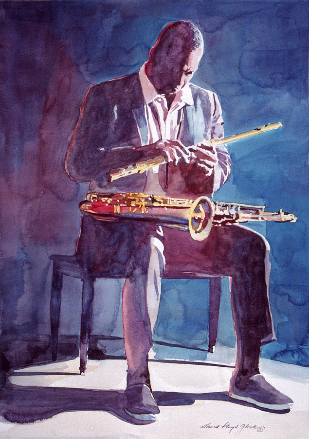 John Coltrane #3 Painting by David Lloyd Glover