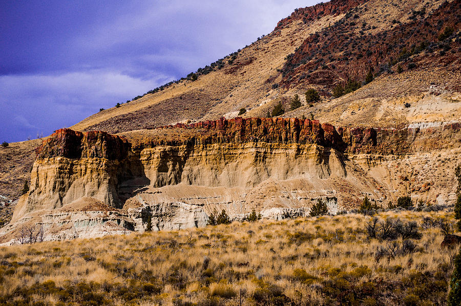 Mountain Photograph - John Day Fossil Beds National Monuments by Shiela Kowing